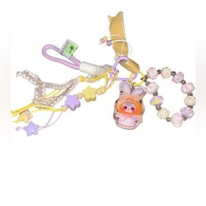 Adorable Bunny-Themed keychain bag charm